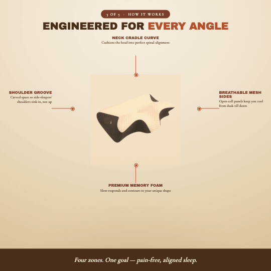 Ergonomic Cervical Contour Pillow