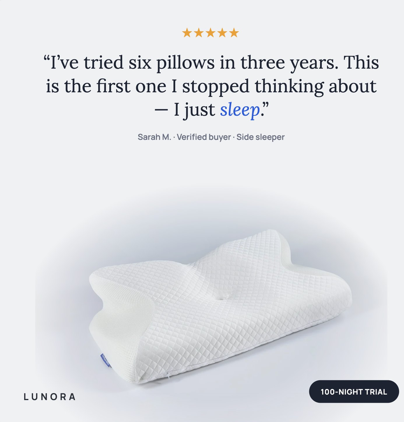Ergonomic Cervical Contour Pillow